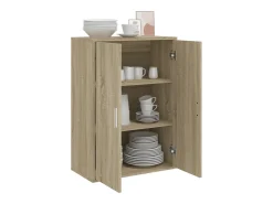 Aparador de roble Sonoma 60x31x84 cm madera de ingeniería