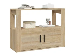 Aparador de roble Sonoma 80x30x60 cm Madera de ingeniería