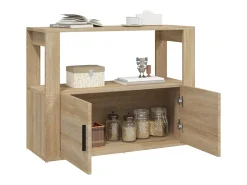 Aparador de roble Sonoma 80x30x60 cm Madera de ingeniería