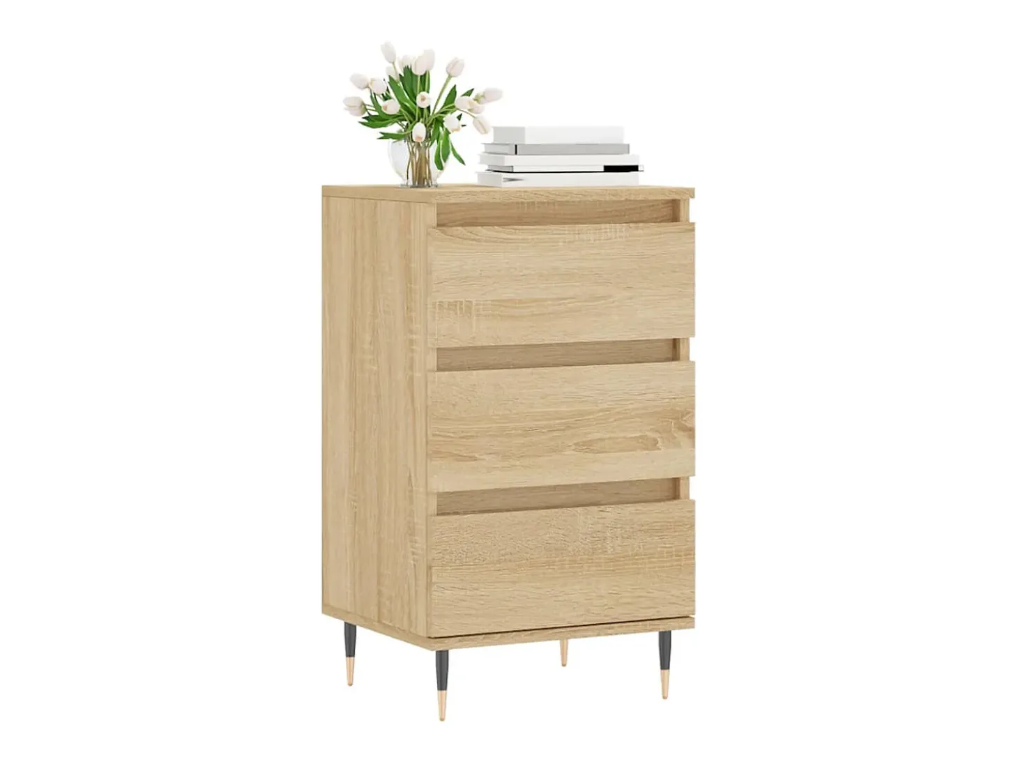 Aparador de roble Sonoma 40x35x70 cm madera de ingeniería