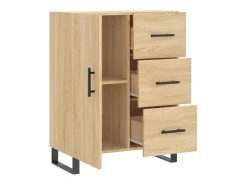 Aparador de roble Sonoma 69,5x34x90 cm madera de ingeniería
