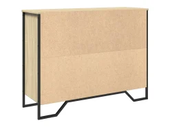 Aparador de roble Sonoma 97x32,5x74,5 cm madera de ingeniería