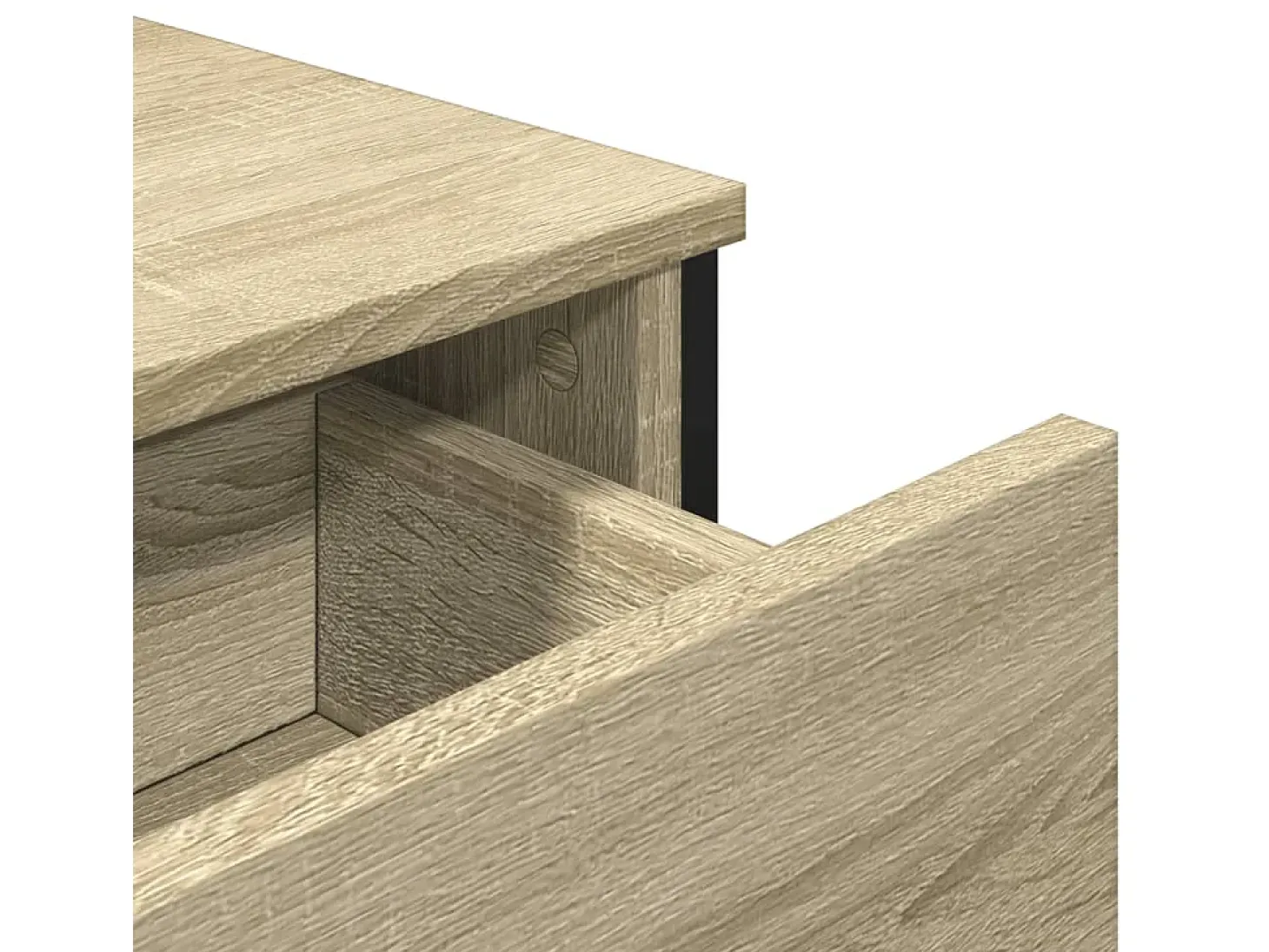 Aparador de roble Sonoma 97x32,5x74,5 cm madera de ingeniería