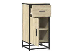 Aparador de roble Sonoma 35,5x35x76 cm madera contrachapada y metal