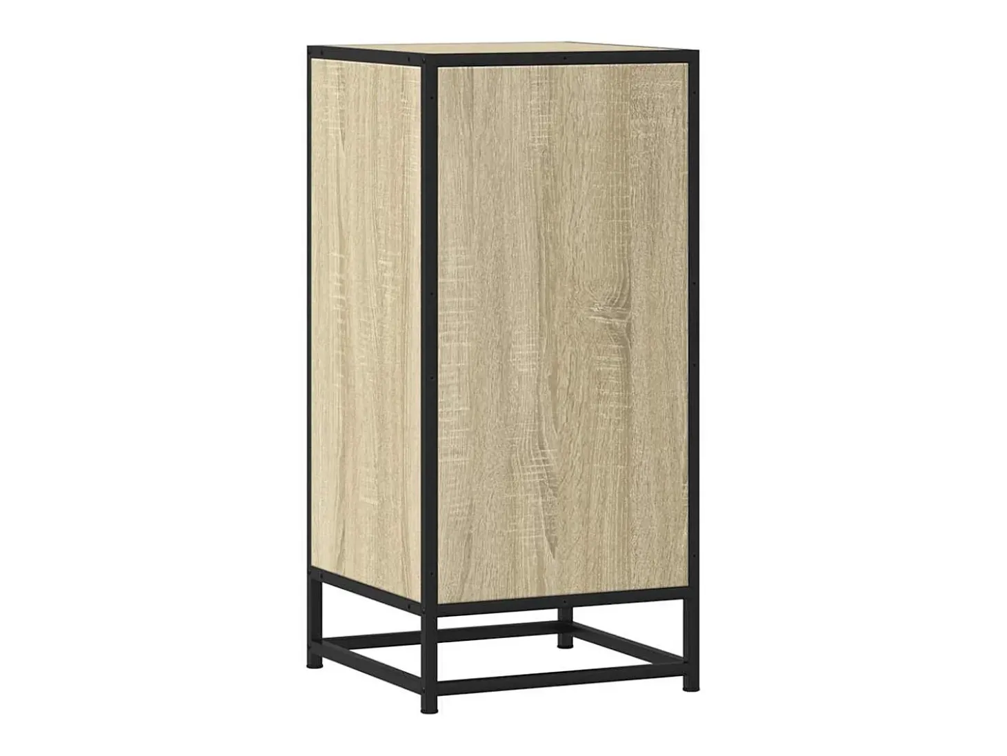 Aparador de roble Sonoma 35,5x35x76 cm madera contrachapada y metal