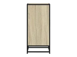 Aparador de roble Sonoma 35,5x35x76 cm madera contrachapada y metal