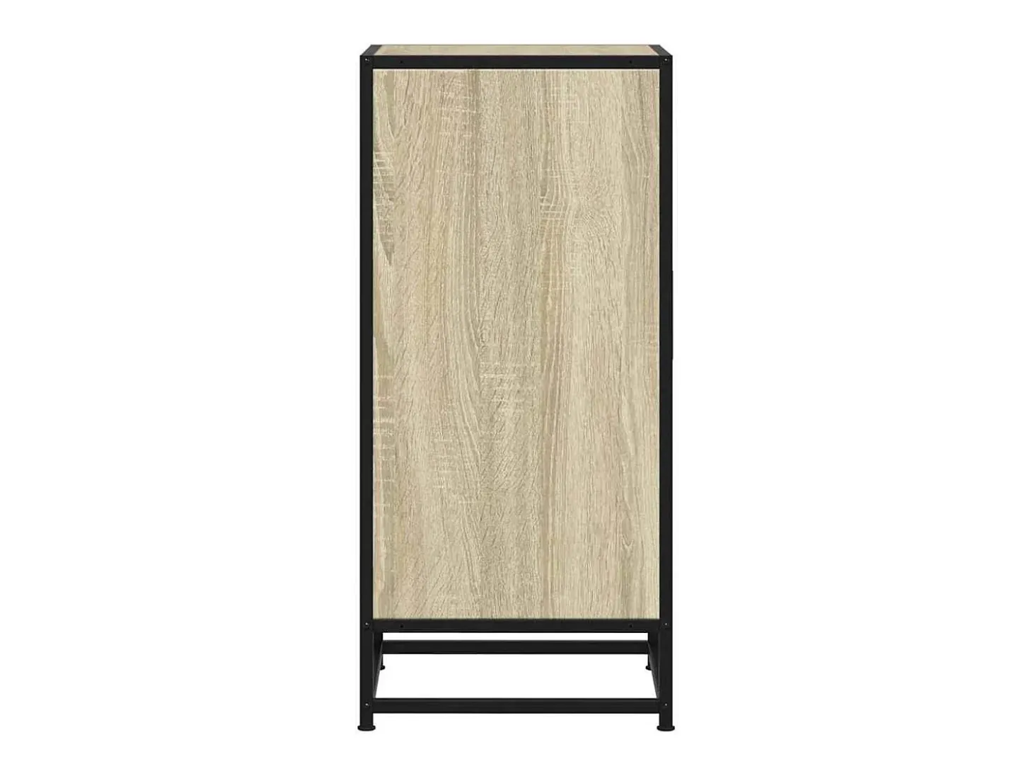 Aparador de roble Sonoma 35,5x35x76 cm madera contrachapada y metal