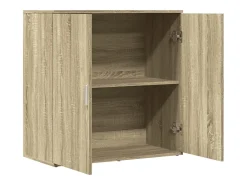 Aparador de roble Sonoma 79x38x80 cm madera de ingeniería
