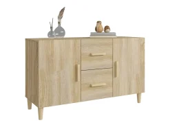 Aparador de roble Sonoma 100x36x60 cm madera de ingeniería