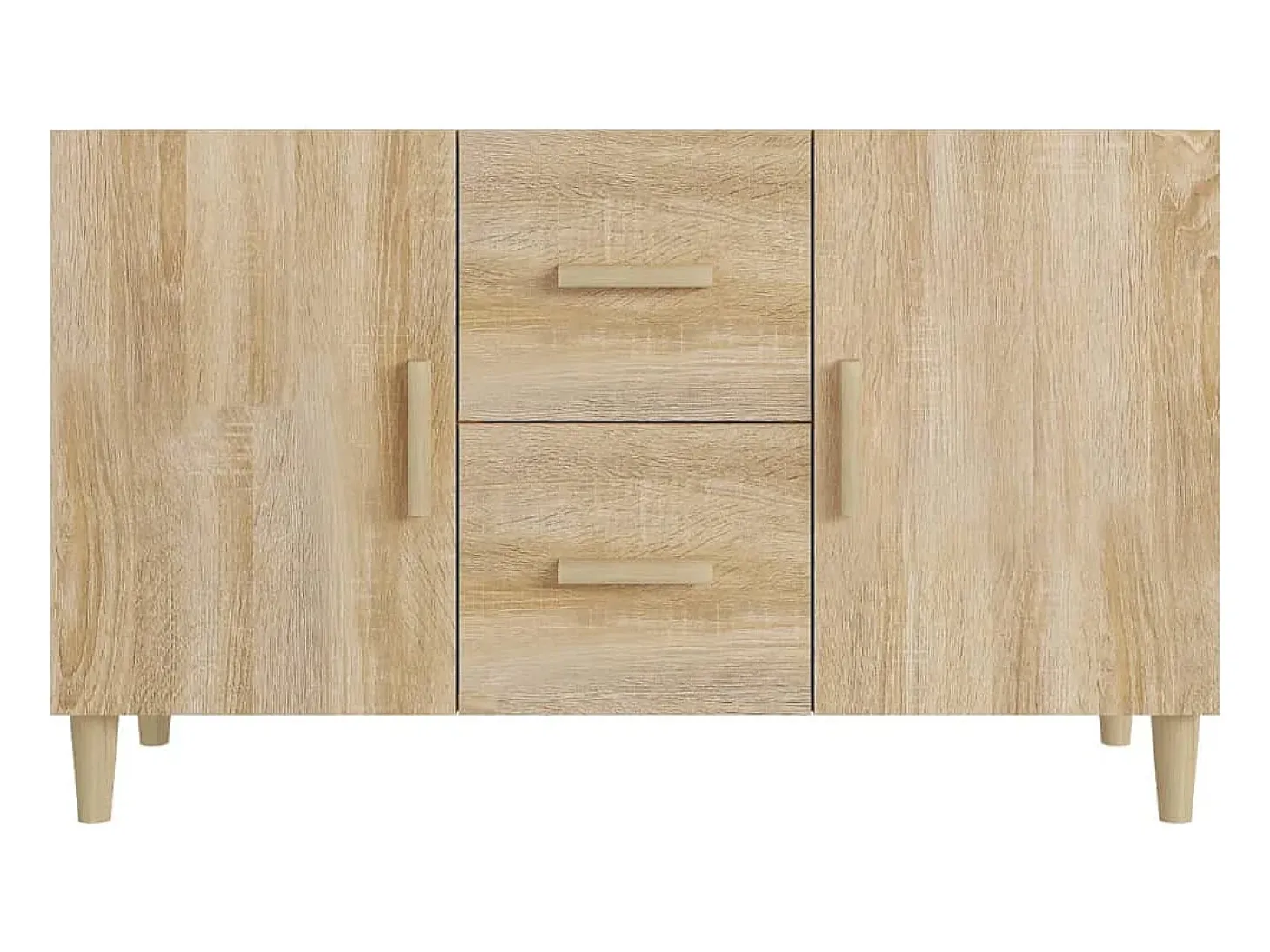 Aparador de roble Sonoma 100x36x60 cm madera de ingeniería