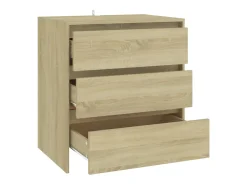 Aparador de roble Sonoma 70x41x75 cm Madera de ingeniería