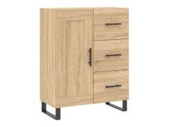 Aparador de roble Sonoma 69,5x34x90 cm madera de ingeniería