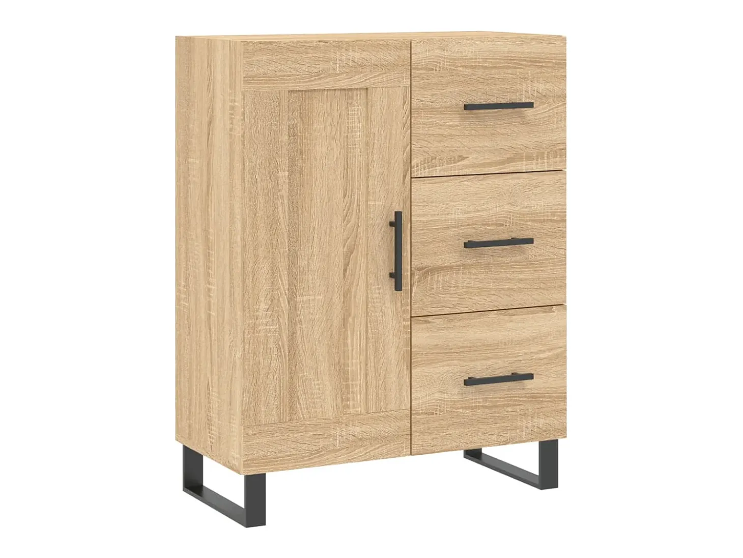 Aparador de roble Sonoma 69,5x34x90 cm madera de ingeniería