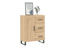 Aparador de roble Sonoma 69,5x34x90 cm madera de ingeniería
