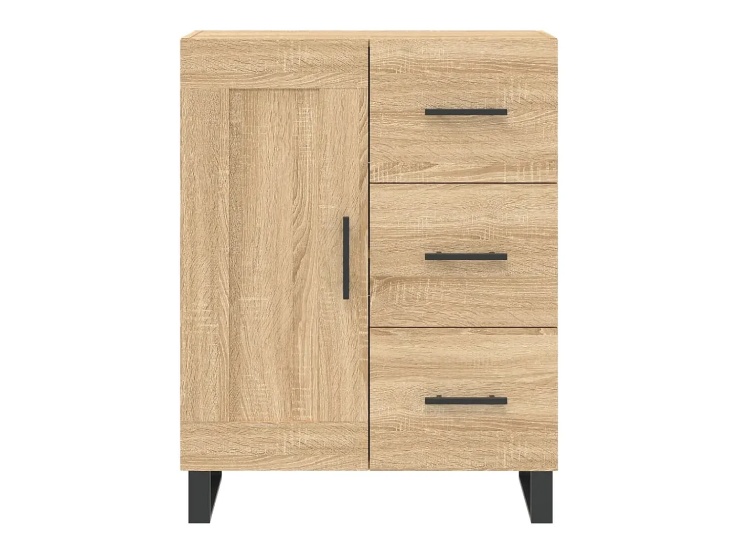 Aparador de roble Sonoma 69,5x34x90 cm madera de ingeniería