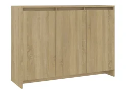 Aparador de roble Sonoma 102x33x75 cm Madera de ingeniería