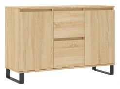 Aparador de roble Sonoma 104x35x70 cm madera de ingeniería