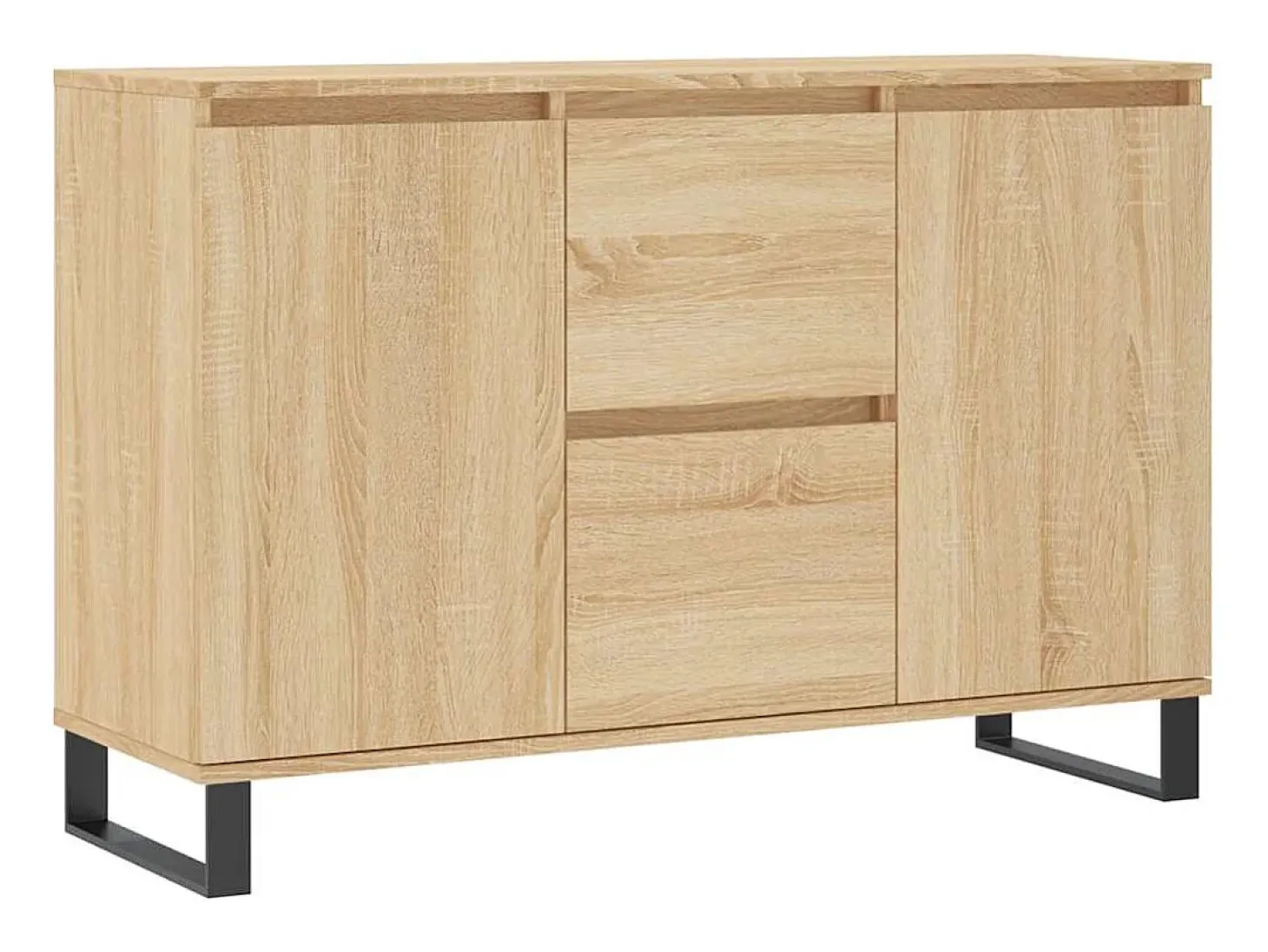 Aparador de roble Sonoma 104x35x70 cm madera de ingeniería