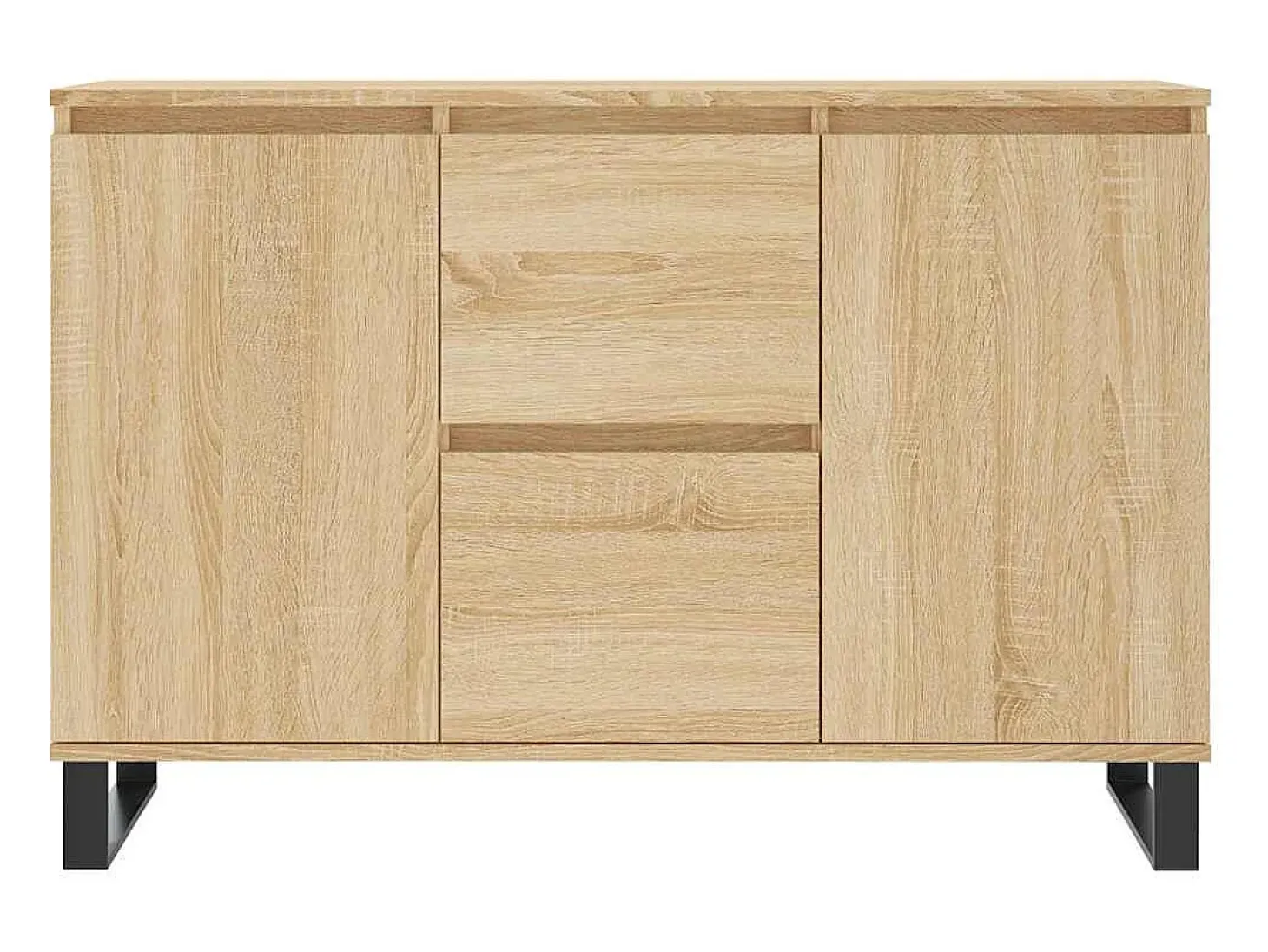 Aparador de roble Sonoma 104x35x70 cm madera de ingeniería