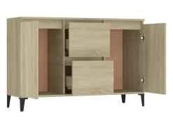 Aparador de roble Sonoma 104x35x70 cm madera de ingeniería