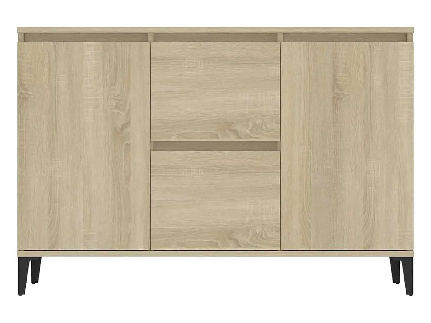 Aparador de roble Sonoma 104x35x70 cm madera de ingeniería