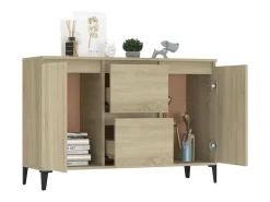 Aparador de roble Sonoma 104x35x70 cm madera de ingeniería