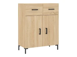 Aparador de roble Sonoma 69,5x34x90 cm madera de ingeniería