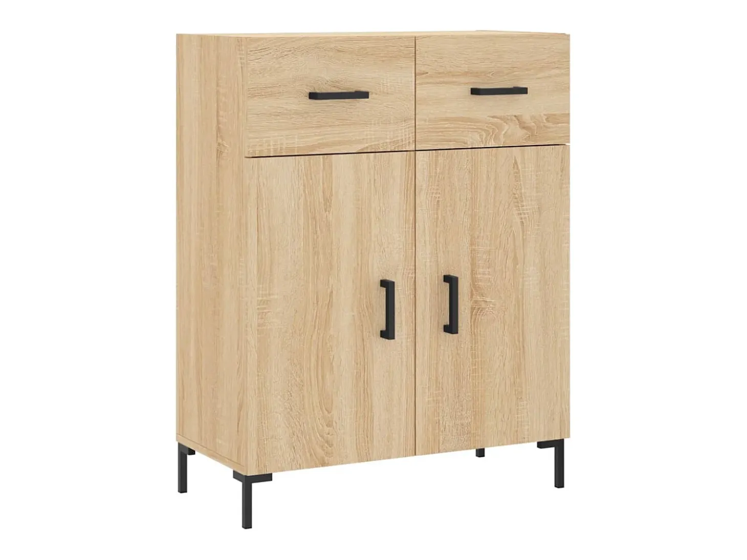 Aparador de roble Sonoma 69,5x34x90 cm madera de ingeniería