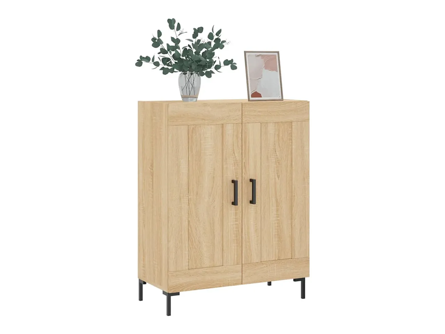 Aparador de roble Sonoma 69,5x34x90 cm madera de ingeniería