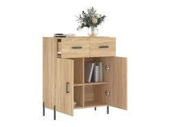 Aparador de roble Sonoma 69,5x34x90 cm madera de ingeniería