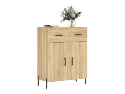Aparador de roble Sonoma 69,5x34x90 cm madera de ingeniería