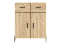 Aparador de roble Sonoma 69,5x34x90 cm madera de ingeniería