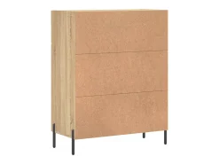 Aparador de roble Sonoma 69,5x34x90 cm madera de ingeniería