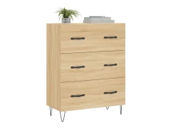 Aparador de roble Sonoma 69,5x34x90 cm madera de ingeniería