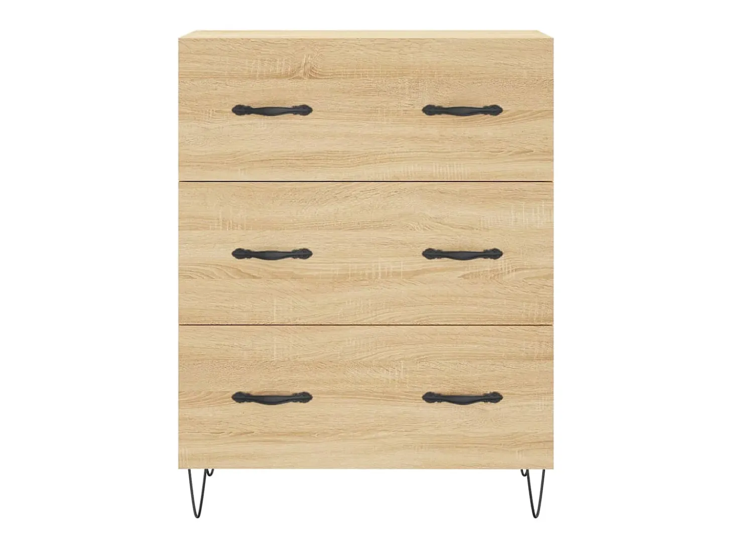 Aparador de roble Sonoma 69,5x34x90 cm madera de ingeniería