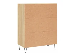 Aparador de roble Sonoma 69,5x34x90 cm madera de ingeniería