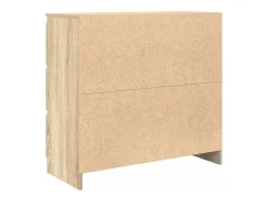 Aparador de roble Sonoma 80x35x76 cm madera de ingeniería