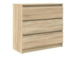 Aparador de roble Sonoma 80x35x76 cm madera de ingeniería