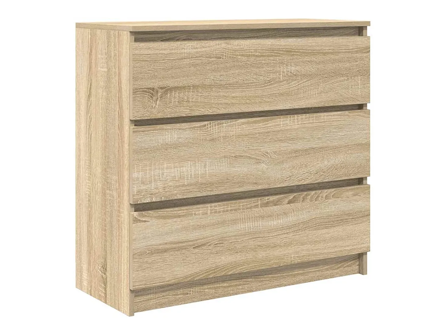 Aparador de roble Sonoma 80x35x76 cm madera de ingeniería