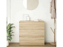 Aparador de roble Sonoma 80x35x76 cm madera de ingeniería