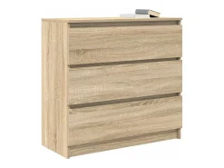 Aparador de roble Sonoma 80x35x76 cm madera de ingeniería
