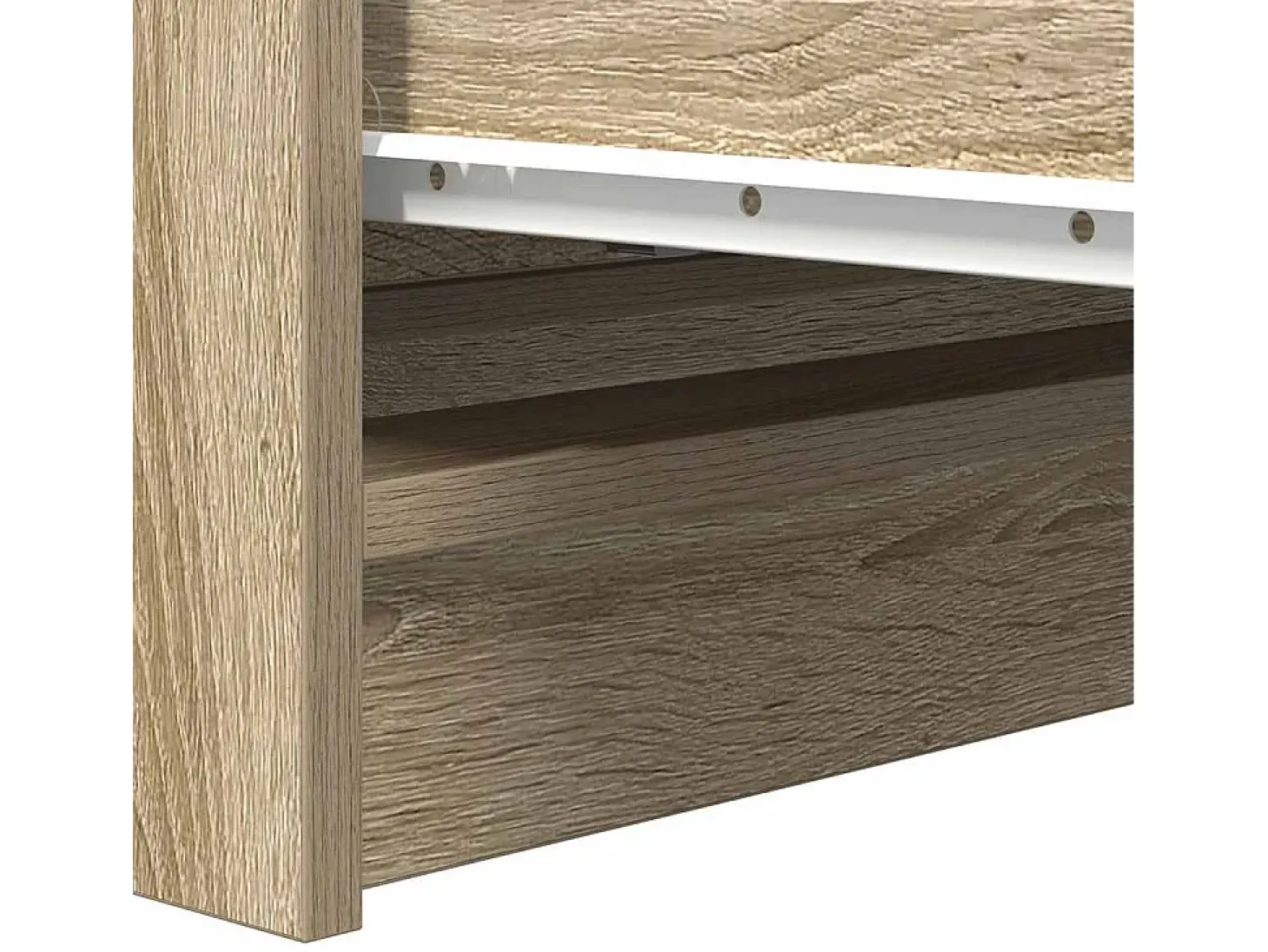 Aparador de roble Sonoma 80x35x76 cm madera de ingeniería