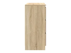 Aparador de roble Sonoma 80x35x76 cm madera de ingeniería