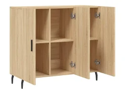 Aparador de roble Sonoma 90x34x80 cm madera de ingeniería