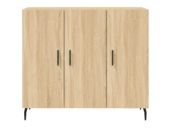 Aparador de roble Sonoma 90x34x80 cm madera de ingeniería