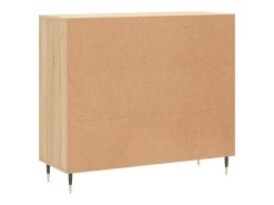 Aparador de roble Sonoma 90x34x80 cm madera de ingeniería
