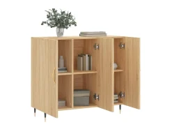 Aparador de roble Sonoma 90x34x80 cm madera de ingeniería