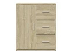 Aparador de roble Sonoma 60x31x70 cm madera de ingeniería