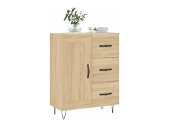 Aparador de roble Sonoma 69,5x34x90 cm madera de ingeniería