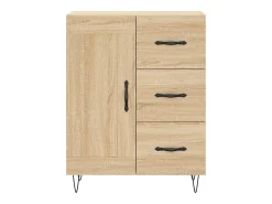 Aparador de roble Sonoma 69,5x34x90 cm madera de ingeniería